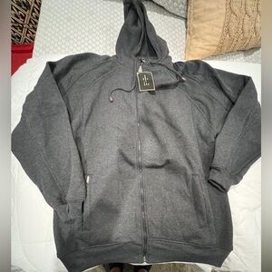 Men's Charcoal Zip-Up Hoodie & Sweatpants Set